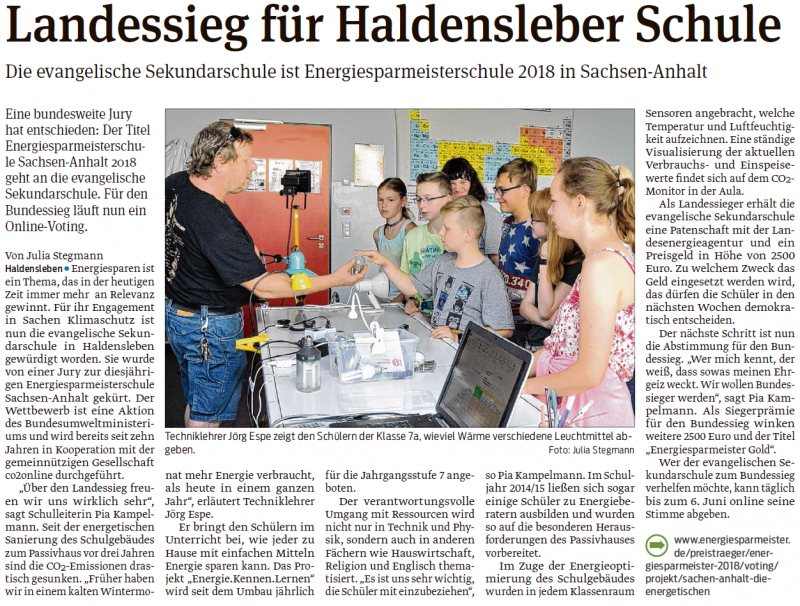 Volksstimme 30.05.2018 Volksstimme 30.05.2018