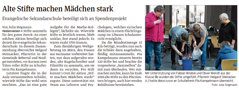 Volksstimme 21.04.2018 Volksstimme 21.04.2018