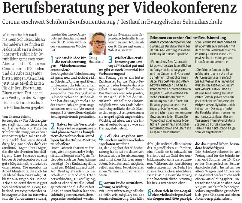 Volksstimme 08.12. 2020 Volksstimme 08.12. 2020