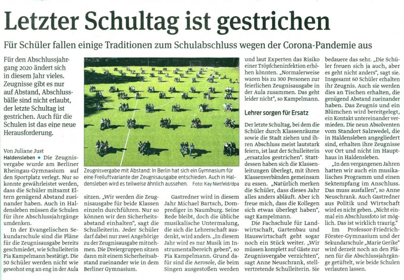 Volksstimme 29. 06. 2020 Volksstimme 29. 06. 2020