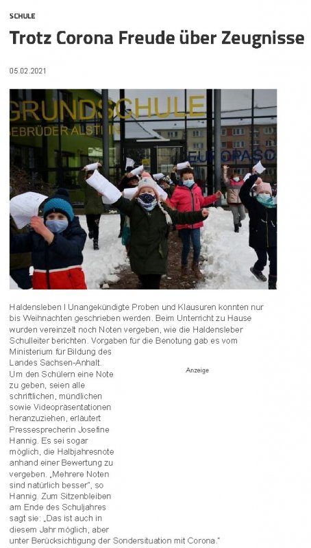 Volksstimme 05. 02. 2021 Volksstimme 05. 02. 2021