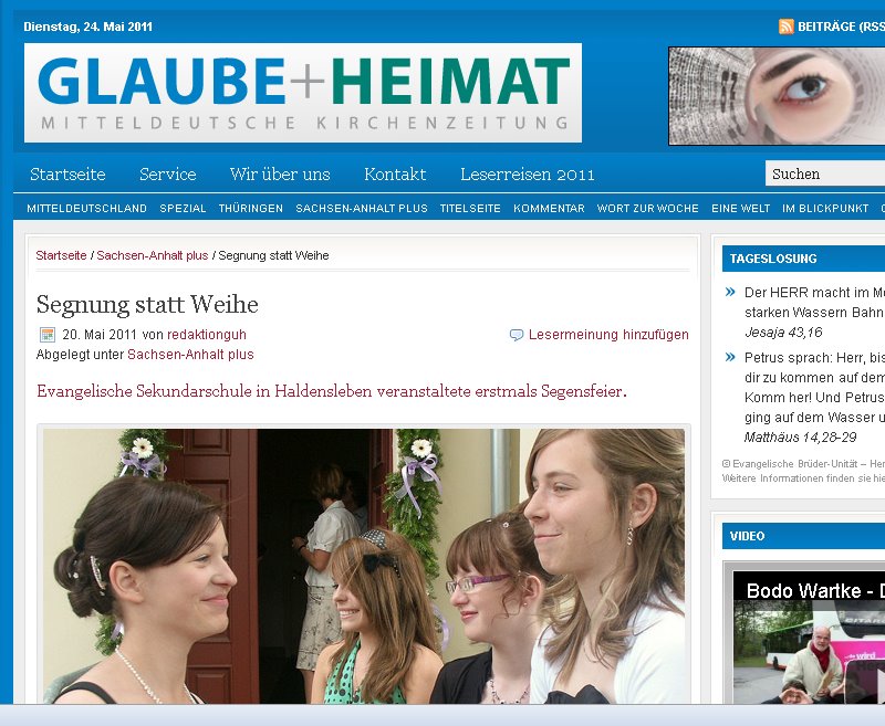 Glaube und Heimat 24. Mai 2011 Glaube und Heimat 24. Mai 2011