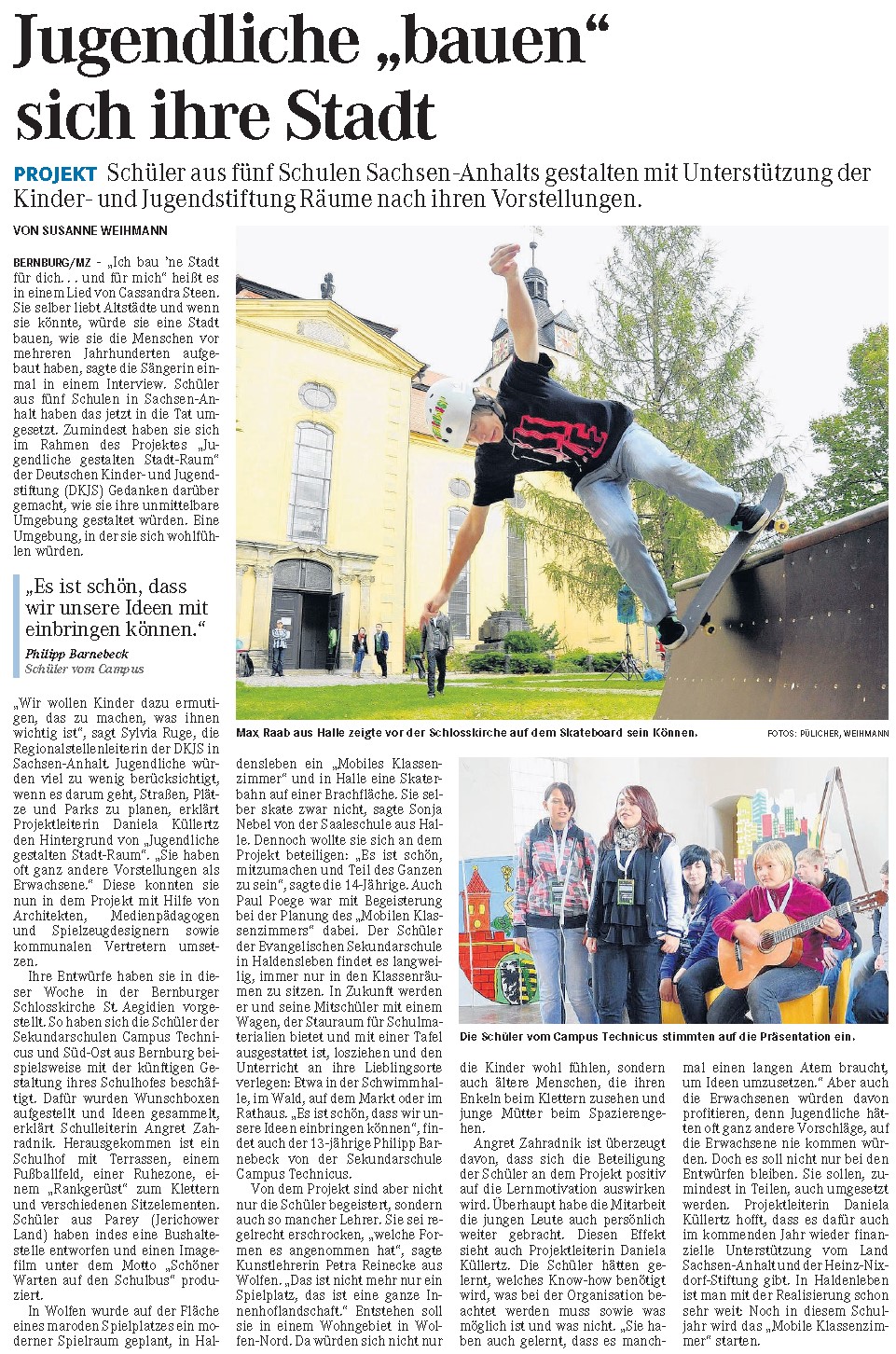 Mitteldeutsche Zeitung 14. 10. 2011 Mitteldeutsche Zeitung 14. 10. 2011