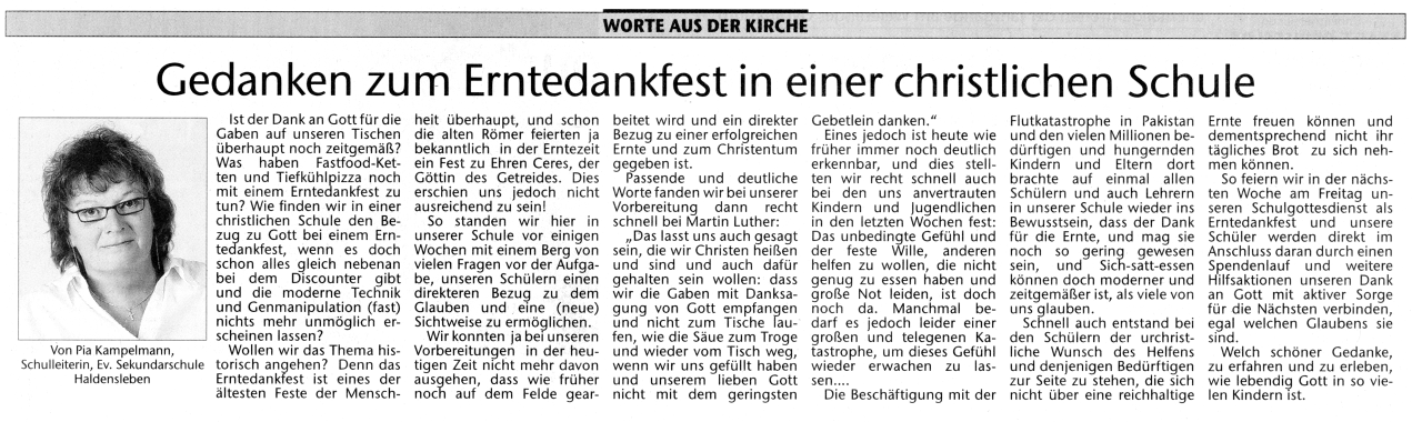 Volksstimme 09. 10. 2010 Volksstimme 09. 10. 2010