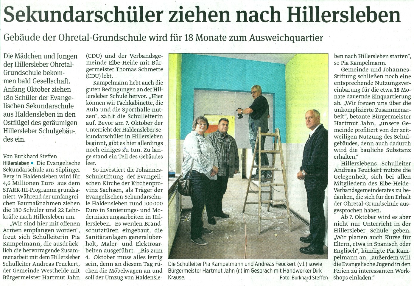 Volksstimme 17. 09. 2013 Volksstimme 17. 09. 2013