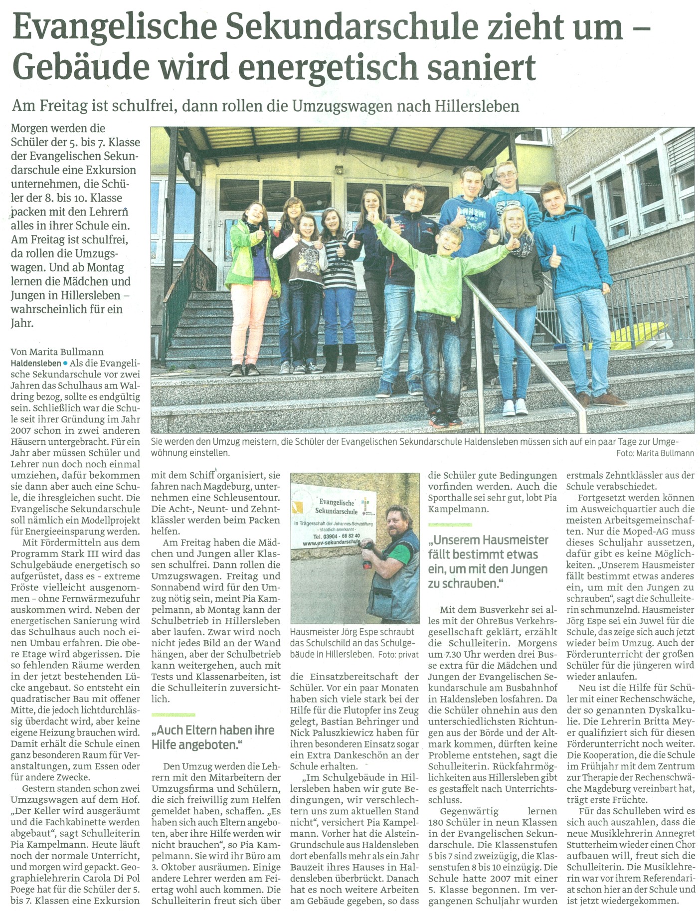 Volksstimme 01. 10. 2013 Volksstimme 01. 10. 2013