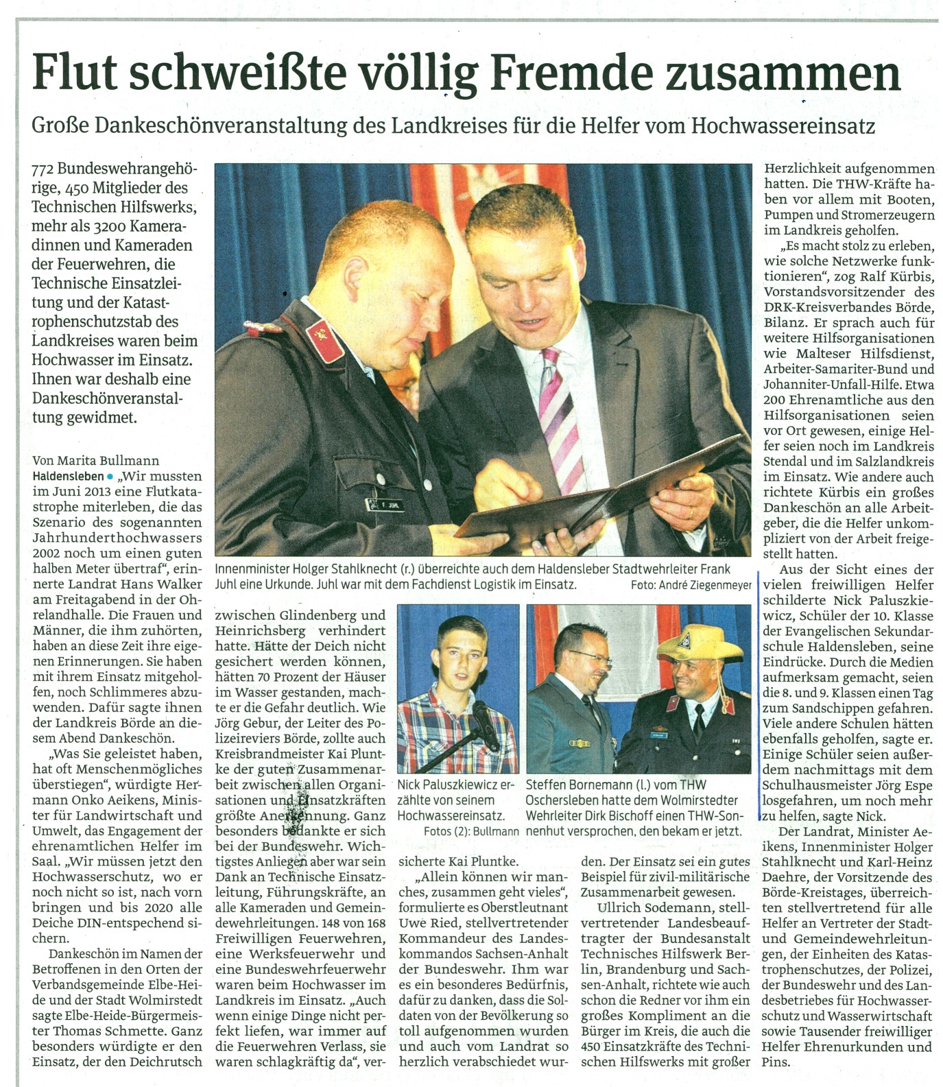 Volksstimme 16. 09. 2013 Volksstimme 16. 09. 2013