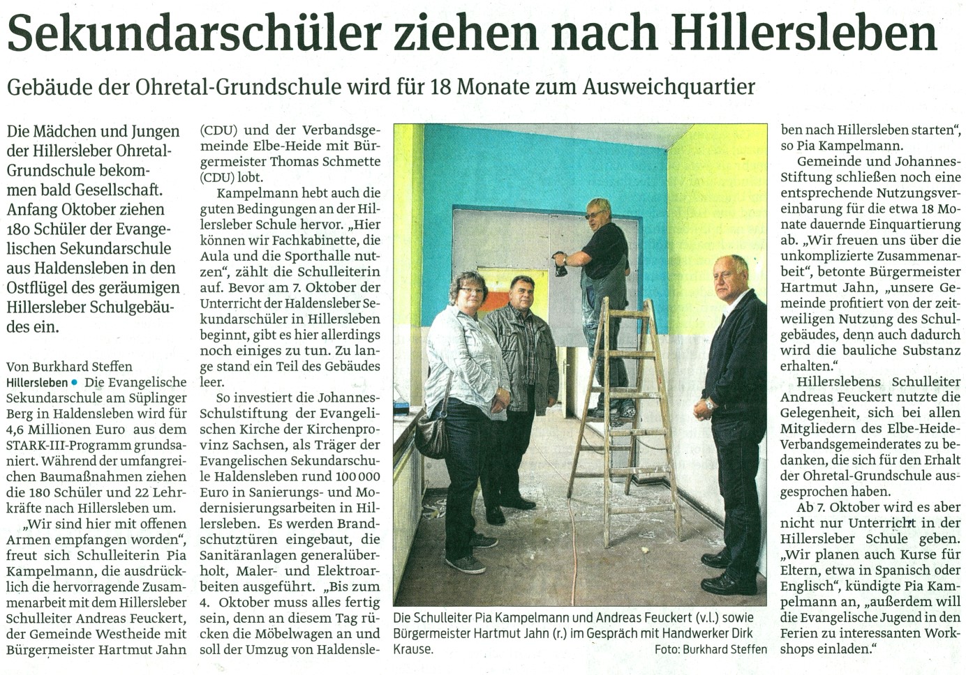 Volksstimme 17. 09. 2013 Volksstimme 17. 09. 2013