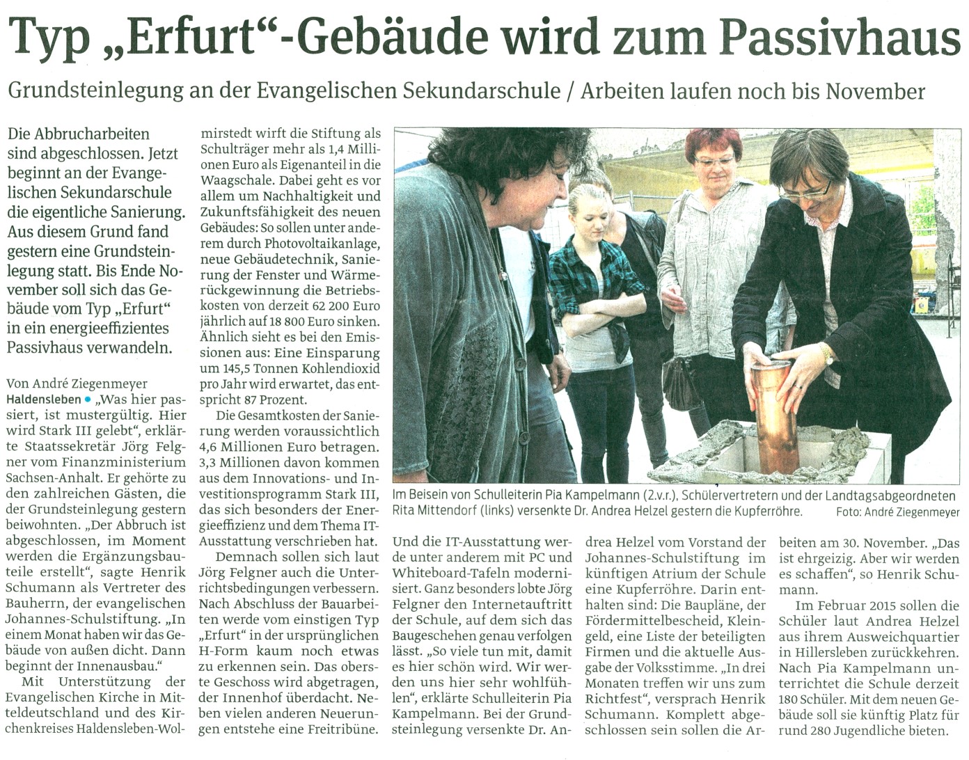 Volksstimme 24. 04. 2014 Volksstimme 24. 04. 2014