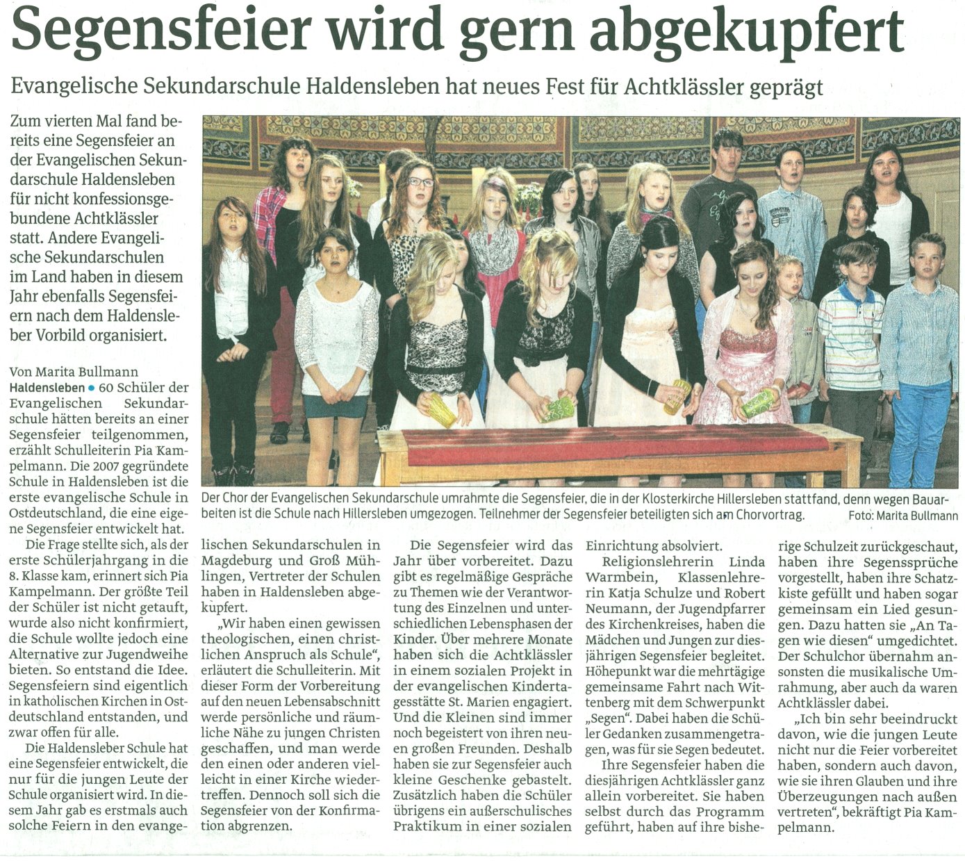 Volksstimme 13. 06. 2014 Volksstimme 13. 06. 2014