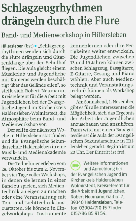 Volksstimme 23. 10. 2014 Volksstimme 23. 10. 2014