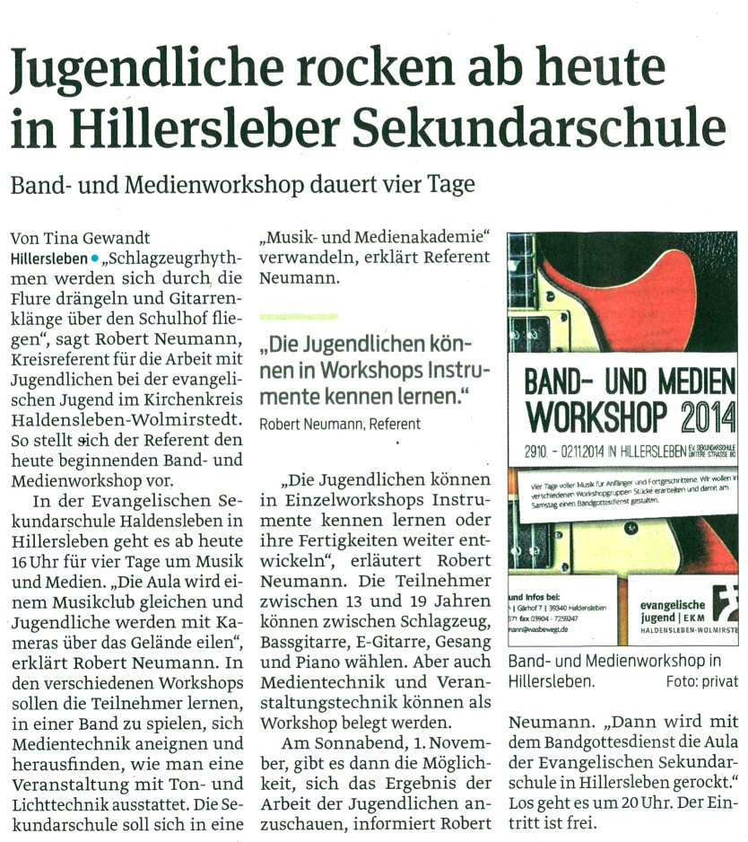 Volksstimme 24. 10. 2014 Volksstimme 24. 10. 2014