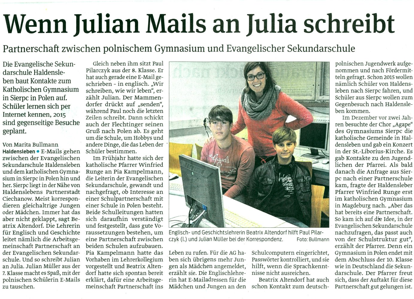 Volksstimme 12. 12. 2014 Volksstimme 12. 12. 2014