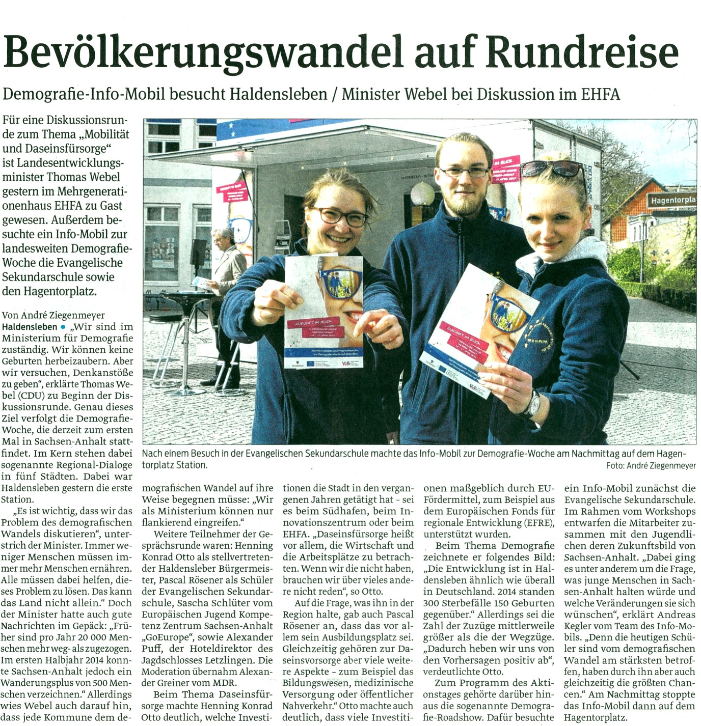 Volksstimme 14. 04. 2015 Volksstimme 14. 04. 2015