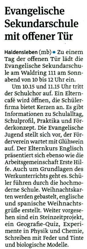 Volksstimme 03. 12. 2015 Volksstimme 03. 12. 2015