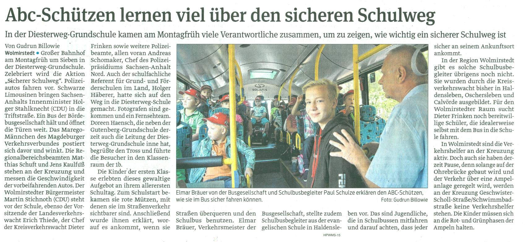 Volksstimme 16. 09. 2016 Volksstimme 16. 09. 2016