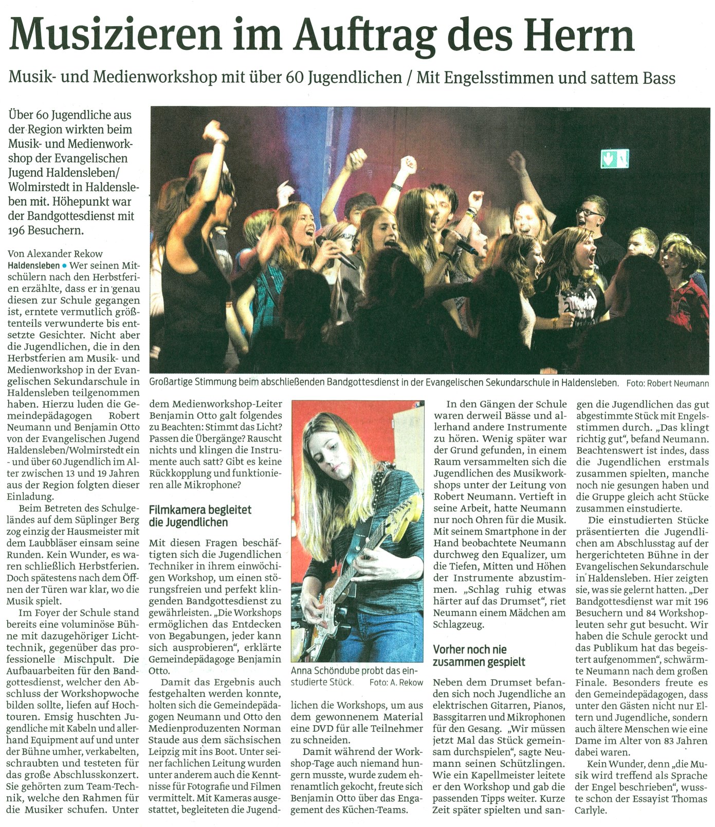 Volksstimme 2. 11. 2016 Volksstimme 2. 11. 2016