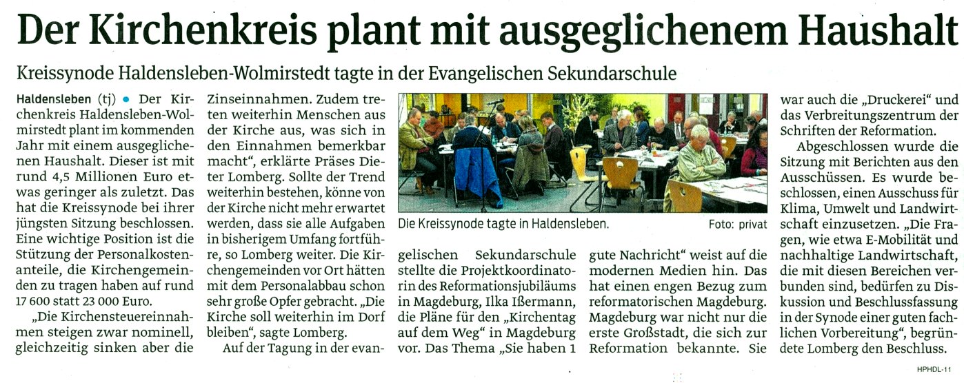 Volksstimme 14. 11. 2016 Volksstimme 14. 11. 2016