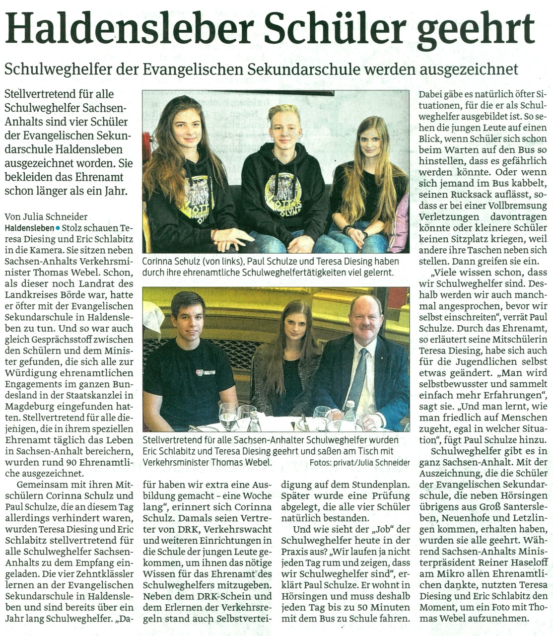 Volksstimme 10. 12. 2016 Volksstimme 10. 12. 2016